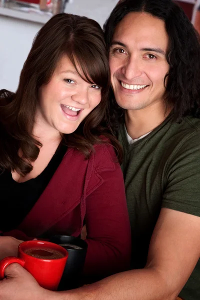 Couple in a Cafe Stock Photo