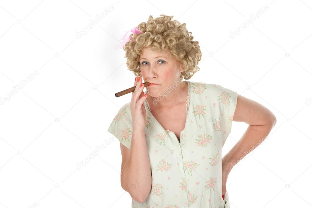 Housewife with cigar