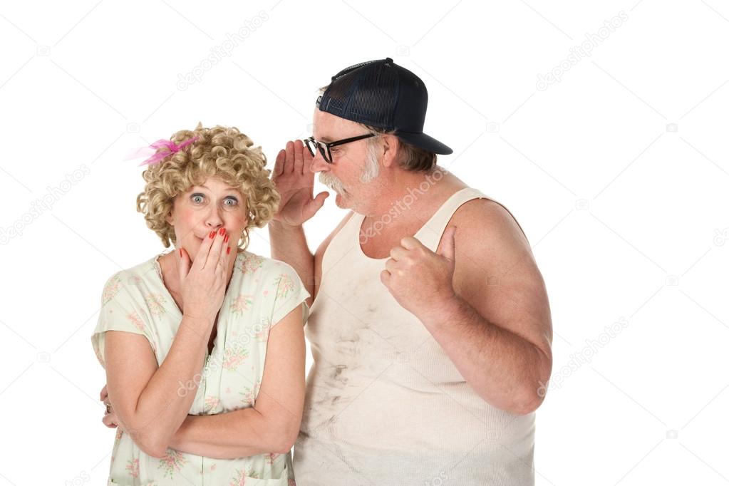 Witte vrouw gedeeld