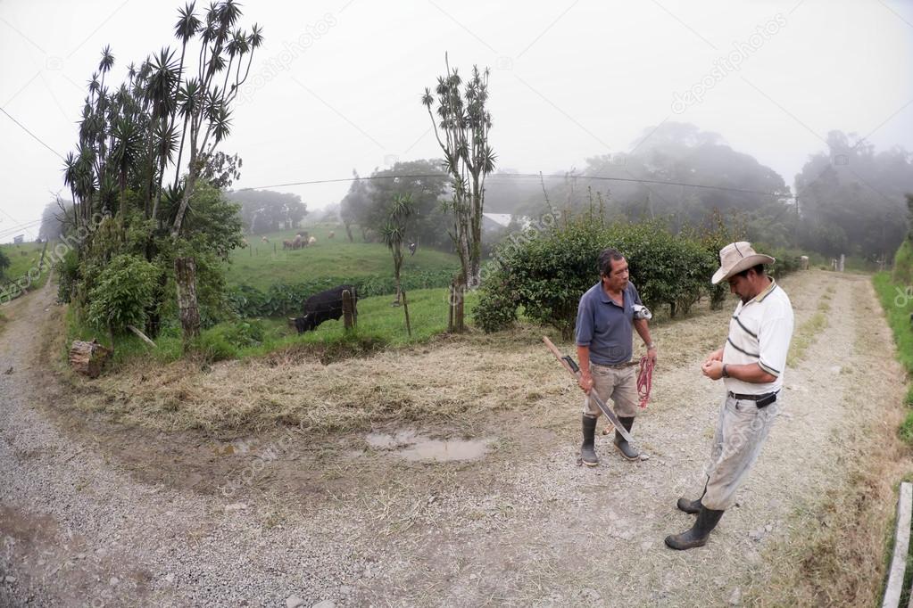 Handsome male ranch hands in Costa Rica