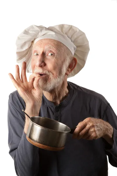 Śmieszne starszy kucharz — Zdjęcie stockowe