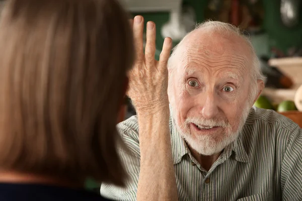 Senior couple at home — Stock Photo, Image