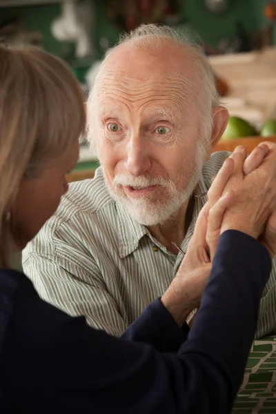 Senior couple at home — Stock Photo, Image