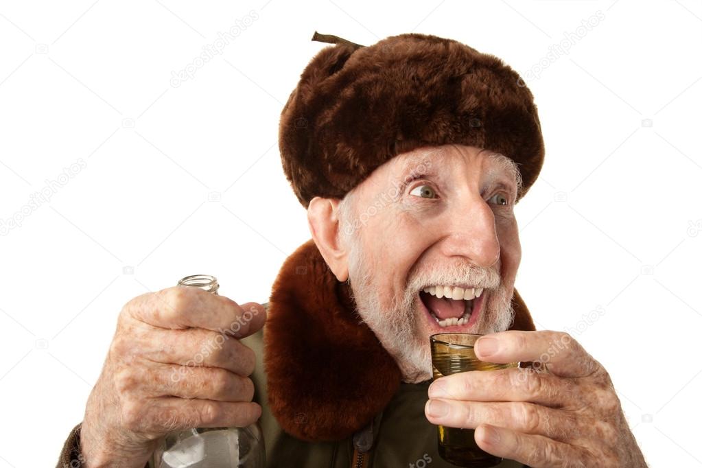 Russian Man with Vodka