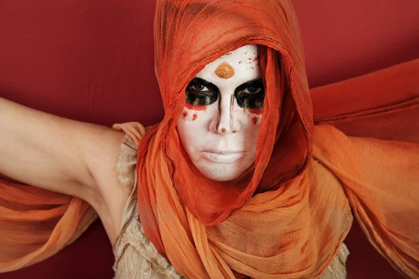 Woman in Facepaint — Stock Photo, Image