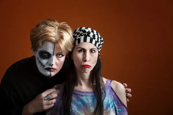 Girls posing for All Souls Day — Stock Photo, Image