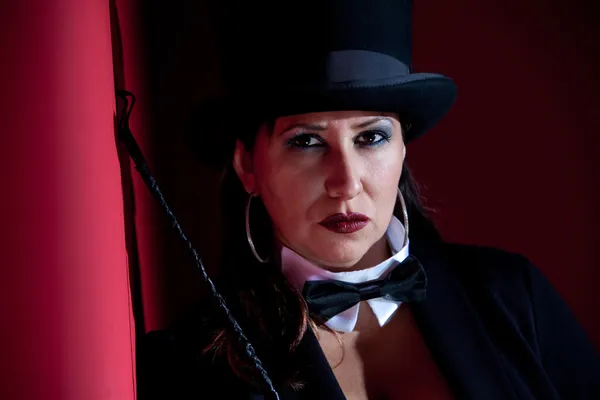 Wicked Female Ringmaster — Stock Photo, Image