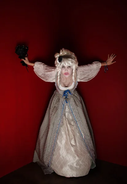 Femme habillée en Marie Antoinette — Photo