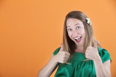 Woman Gives Thumbs Up clipart