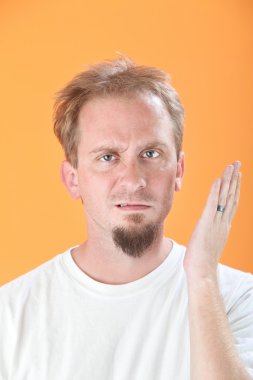 Man Gestures a Slap clipart