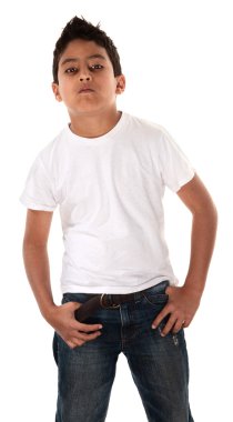 Young Boy Showing Attitude clipart