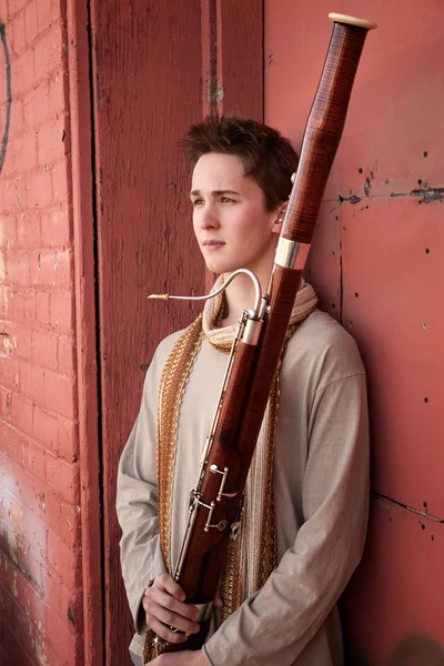 Young Bassoon Musician — Stock Photo, Image