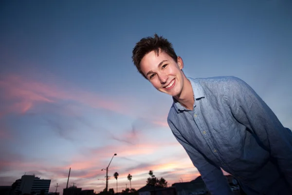 Young Man Smiles — Stock Photo, Image