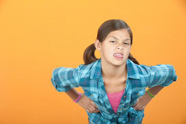 Girl Sticking Out Her Tongue