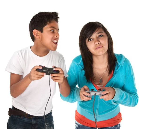 Niños jugando videojuegos —  Fotos de Stock