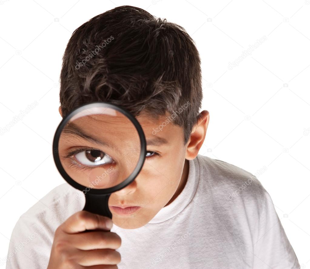 Looking through a magnifying glass