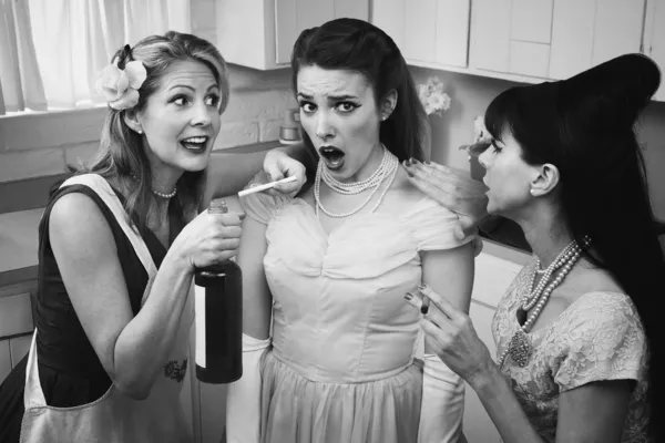 Vrouw onder druk om te roken en drinken — Stockfoto