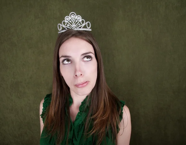 Young Woman with Tiara — Stock Photo, Image