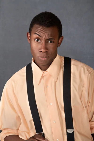 Young Man Makes Funny Faces — Stock Photo, Image