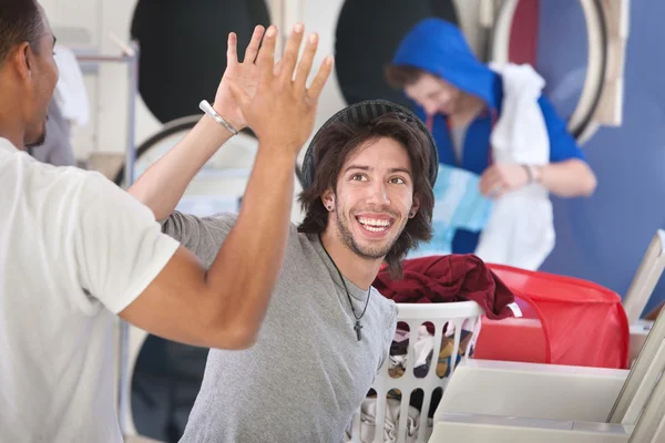 Laundromat Friends — Stock Photo, Image