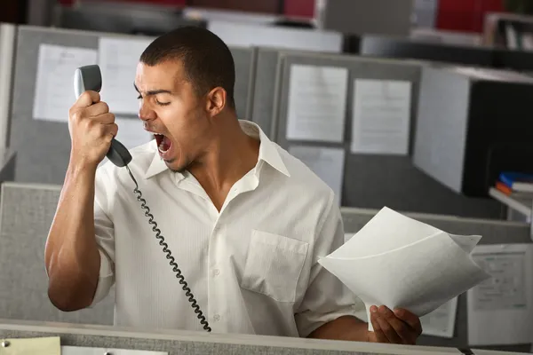 Trabajador de oficina enojado — Foto de Stock