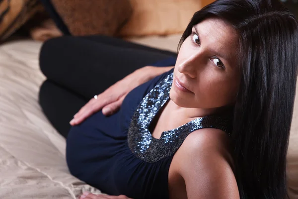 Vackra gravid lady — Stockfoto