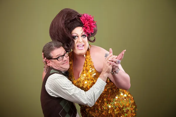 Drag queen bedrijf nerd — Stockfoto