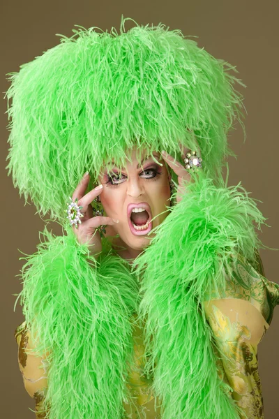 Emotionele drag queen — Stockfoto