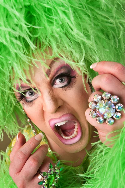 Spaventato drag queen — Zdjęcie stockowe