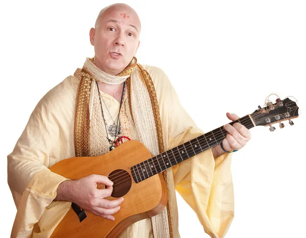 Guru Plays a Guitar — Stock Photo, Image
