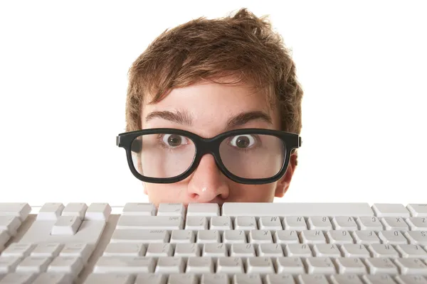 Surprised Nerd Stock Image