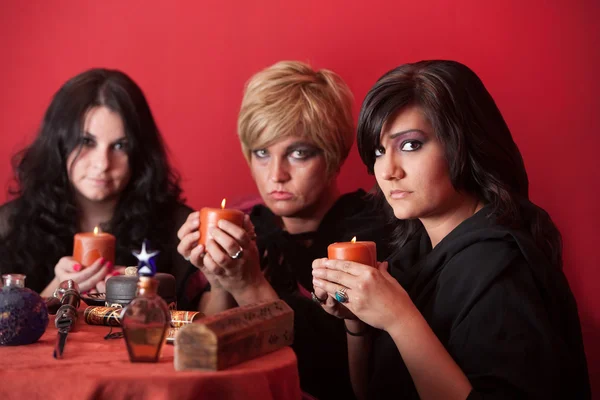 Witches With Candles — Stock Photo, Image