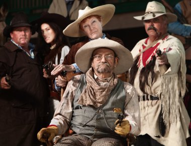 Old West Bandit with Gang