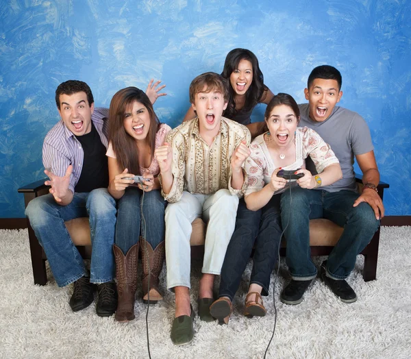 Excited Friends Get Together — Stock Photo, Image