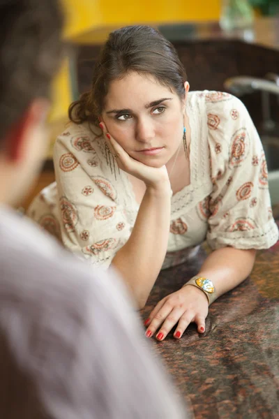 Triste jovem mulher — Fotografia de Stock