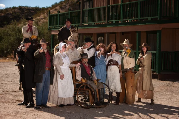 Old West Townspeople — Stock Photo, Image