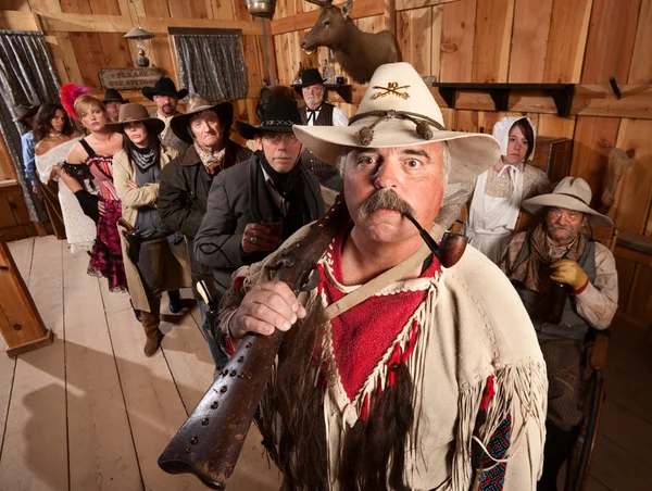 Trapper in un Old West Bar — Foto Stock