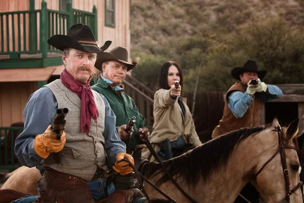 Four Tough Western Robbers — Stock Photo, Image