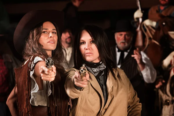 Feminino Gun Fighters — Fotografia de Stock