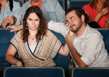 Annoyed Girlfriend In Theater clipart