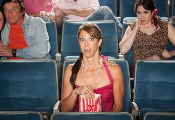 Horrified People At Theater — Stock Photo, Image