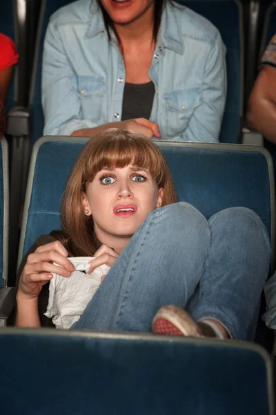 Weeping Woman In Theater — Stock Photo, Image