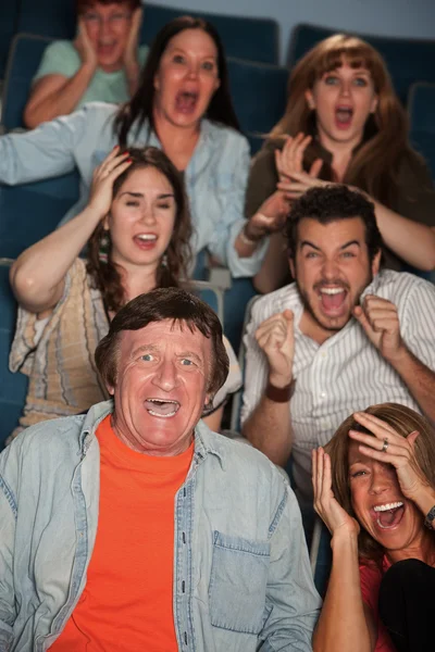 Horrified Audience — Stock Photo, Image