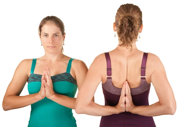 Frauen in Namaskar-Haltung — Stockfoto