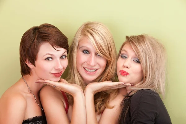 Playful teen girls pose for the camera Stock Photo