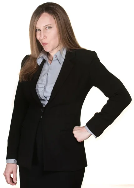 Suspcious Business Woman — Stock Photo, Image