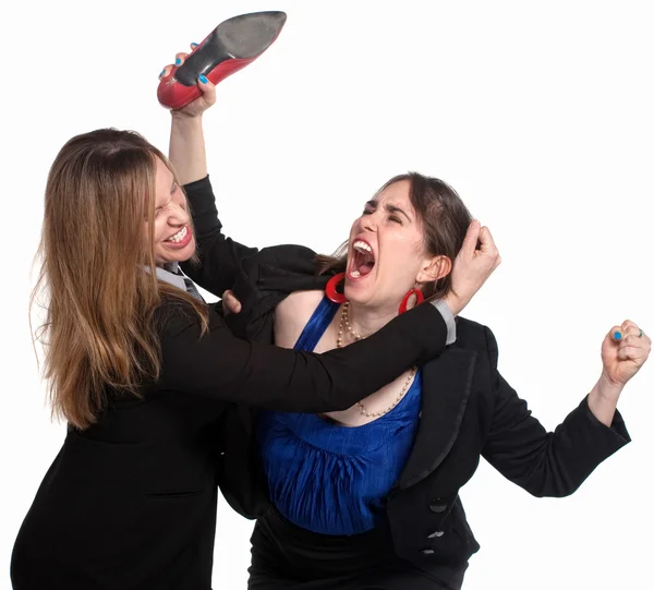Female Workers Fighting — Stock Photo, Image