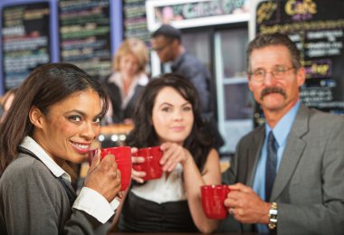 neşeli iş adamları Café