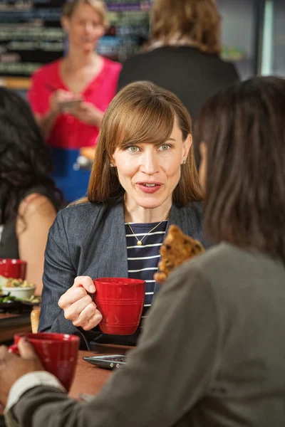 Excited Woman with Cookie — Stock Photo, Image