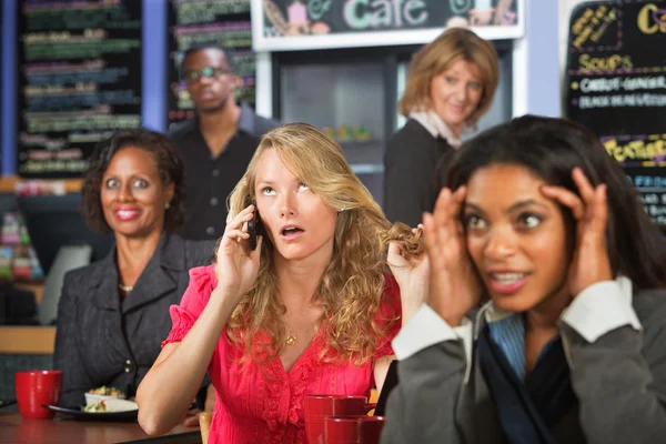 Obnoxious Woman on Phone — Stock Photo, Image